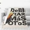 Debi Tirar Mas Fotos DTMF Blankets Flannel All Season Bads Bunnys Lightweight Thin Throw Blanket for Sofa Outdoor Bedding Throws