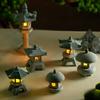 Mini-Pagoden-Laterne, Licht, Gartenstatue, Mikro-Landschaft, Aquarium, Zen-Hof, Aquarium, Bonsai, Zen-Garten, Heim, Außendekoration