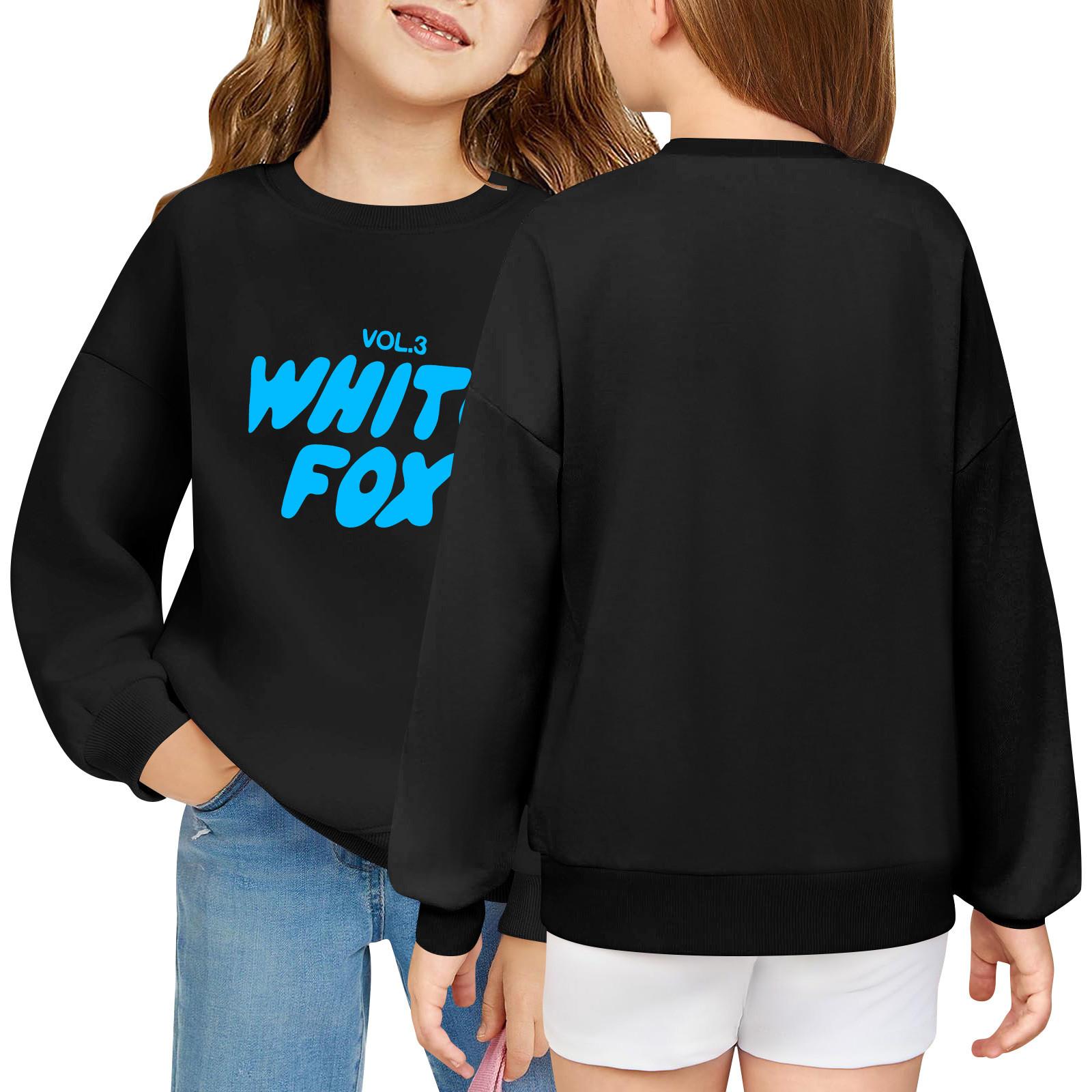 

Kids Long Sleeve Loose Pullover Letter Printed Round Neck Sweatshirt 160