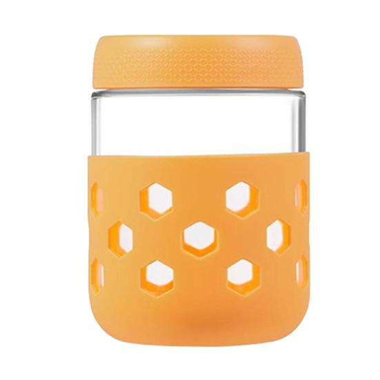 Glass Mason Jars with Silicone Sleeves 16 Oz Leak-Proof Meal Prep Jars Airtight BPA-Free Containers for Overnight Oats Yogurt Snacks