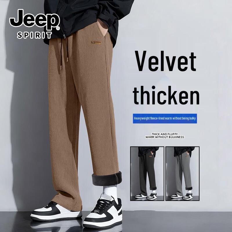 

JEEP SPIRIT Men s Winter Chenille Fleece-Lined Straight-Leg Pants 4XL
