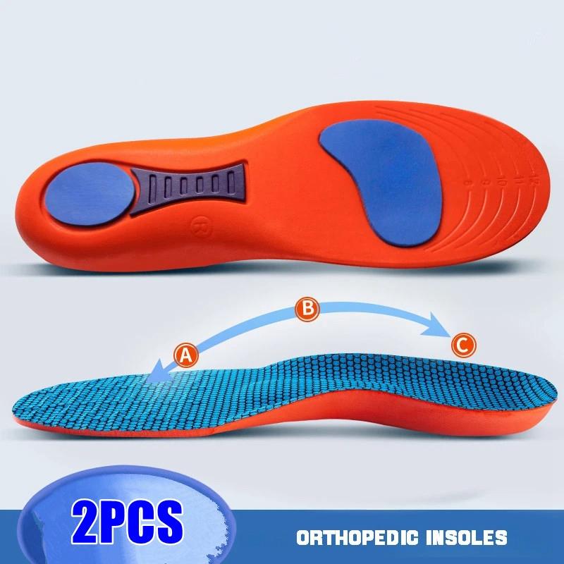 2/4/6Pcs Orthopedic Shoes Insole Men Women Arch Support Plantar Fasciitis Insoles for Feet Shock Absorbing Non Slip Shoe Pads