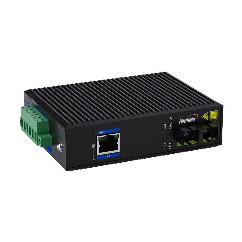 FiberHome Industrial 100M Single-Mode Dual-Fiber Media Converter