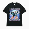 La Vacca Saturno Saturnita Lustige Kuh Meme T-Shirts für Männer Frauen Harajuku Hip Hop Humor T-Shirt Sommer Tops EU Größe Lockeres T-Shirt