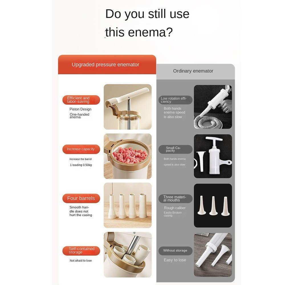 Heavy Duty Manual  Sausage Stuffer Homemade Fast Meat Filling Machine  Sausage Enthusiasts