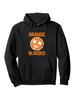 Tennessee Fan Orange Blood Volunteers Hoodie - Black Casual Pullover with "ORANGE BLOOD" Print