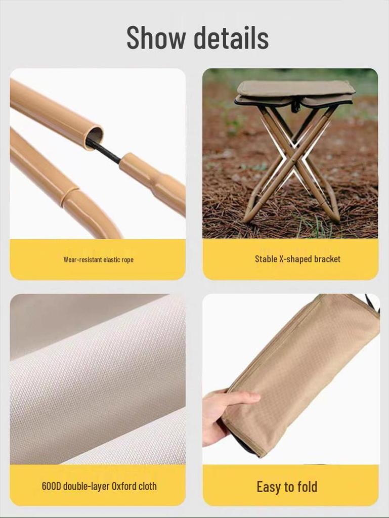 Compact Outdoor Folding Chair: Portable Mini Stool for Camping, Fishing, and Travel.