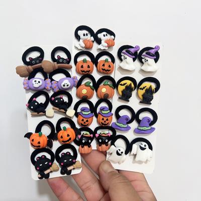 2025 Halloween Süße & Lustige Kinder Haargummis mit Hoher Elastizität Haarschmuck