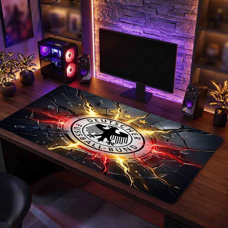 Germany Football Crest Mouse Pad, Extended Non Slip Rubber Desk Mat for Gaming Office Laptop Fan Gift