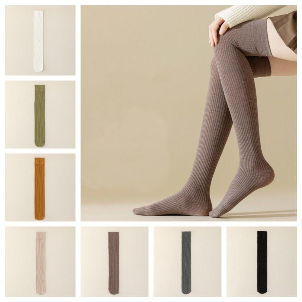 

Cotton College Style Stockings Soft Casual Stockings Over The Knee Harajuku Stockings Office