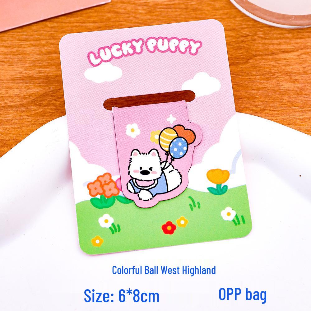 Magnetic Cartoon West Highland Bookmark: Cute Page Holder for Students