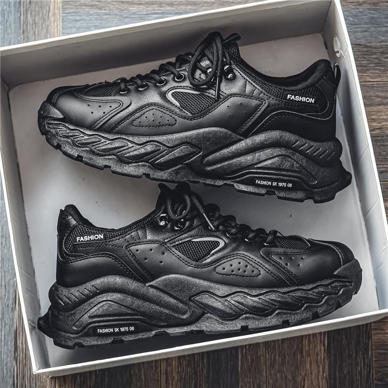 

Корейский стиль модная мужская спортивная обувь, дорожная обувь, студенческая повседневная обувь 44 чёрный