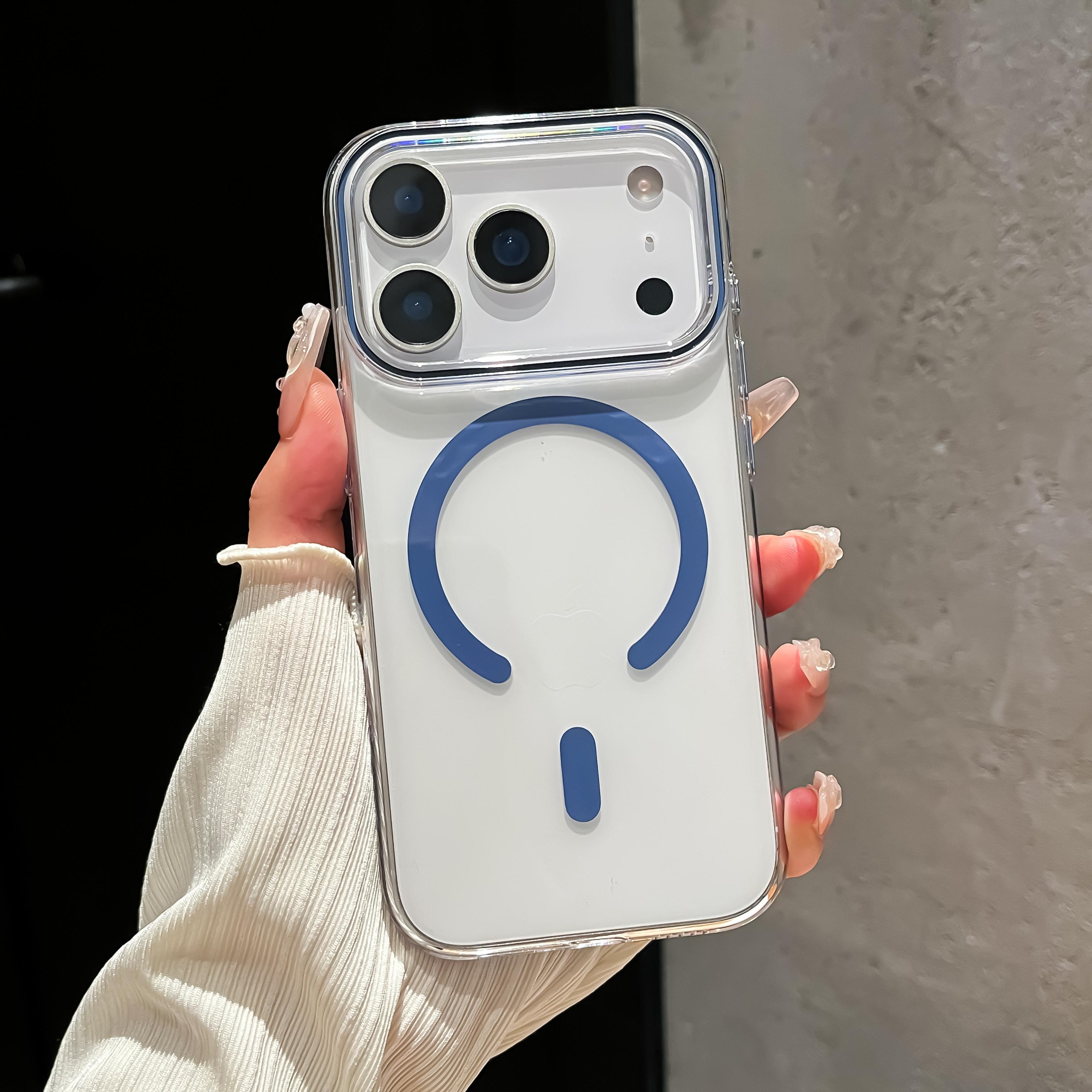 

Transparent Hard PC For Magsafe Case for iPhone 17 Air 16 15 14 Plus 13 12 Pro Max Clear Wireless Charging Shockproof Cover Capa iPhone 15