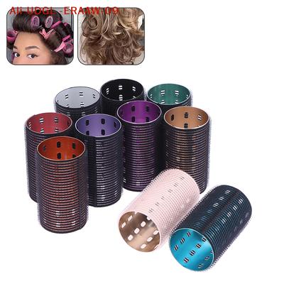1Pc Aluminum Core Self-adhesive Hair Roll 5*9cm Pure Nylon Hook And Loop Roller Self Grip Styling Hot Thermal Volume Curler