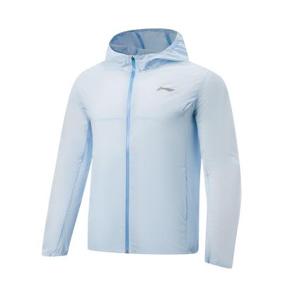 Li Ning Hardloopserie UV-bestendig Winddicht Waterafstotend Vochtafvoerend Met Capuchon Zonbescherming Jas Mannen jassen AFDW453-8
