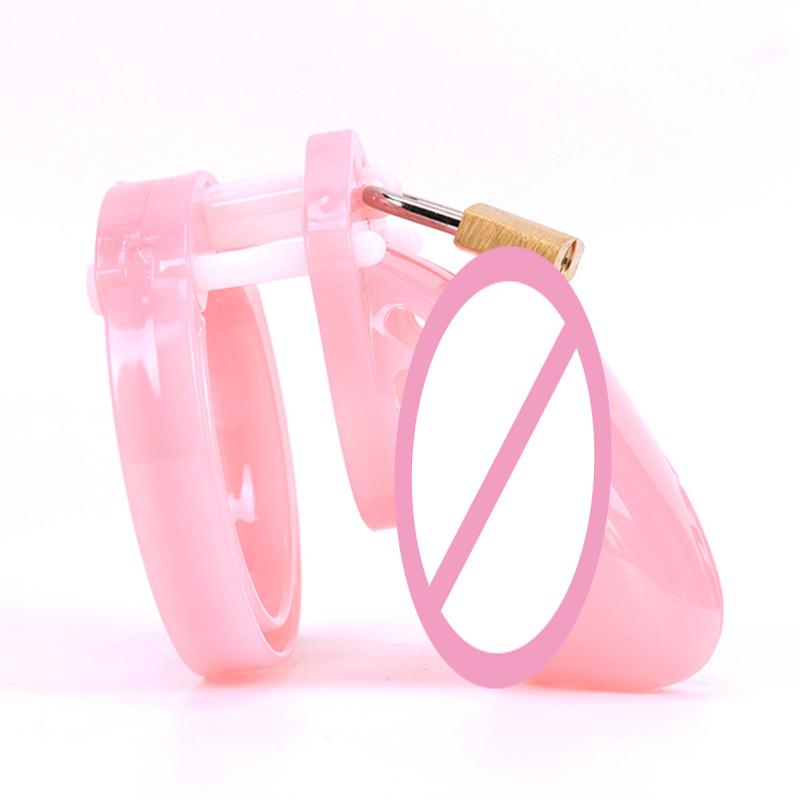 5 dimensioni Anelli Gabbia di castità Giocattoli del sesso maschile Dispositivo di castità maschile piccolo o standard Gabbia per cazzi Blocco in ottone Chiusura erotica uretrale