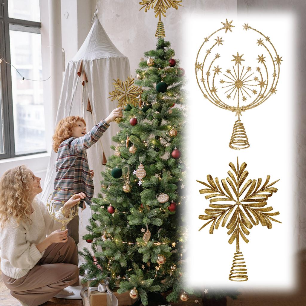 Iron Christmas Tree Top Star Decorations Christmas Scene Decoration Christmas Tree Decorations Tree Top Star