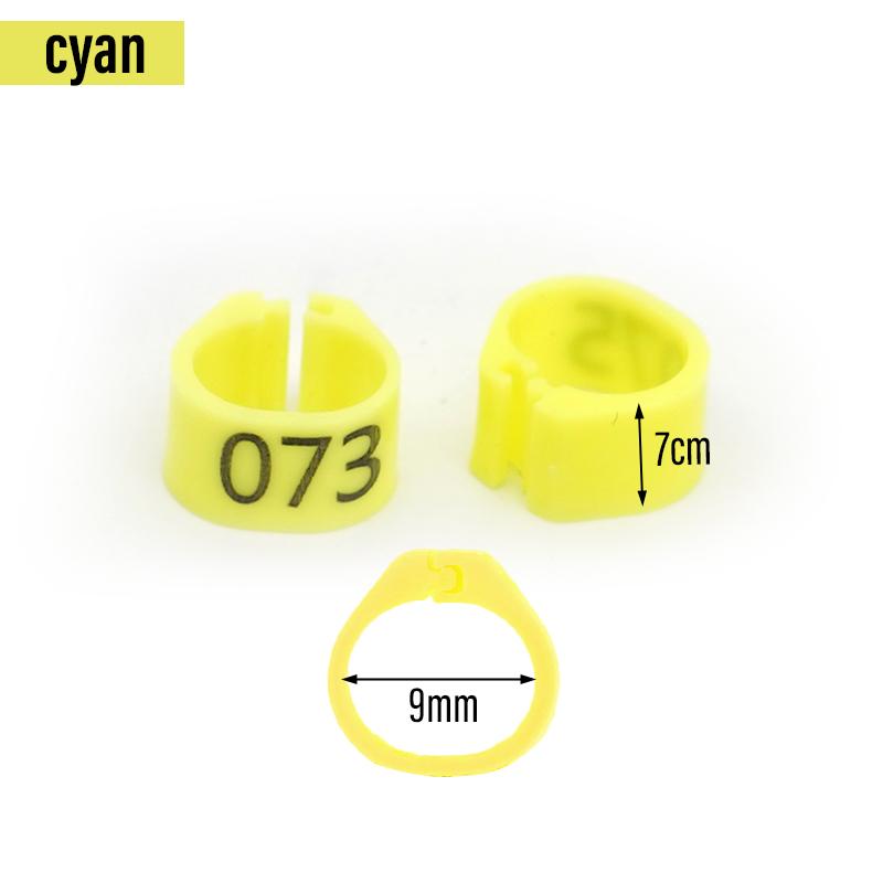 100 Piezas Nuevos Anillos para Patas de Paloma Identificar Bandas para Palomas 8 mm Clip de Plástico para Loro Anillo Digital para Pie Suministro para Entrenamiento de Palomas Aparatos para Pájaros