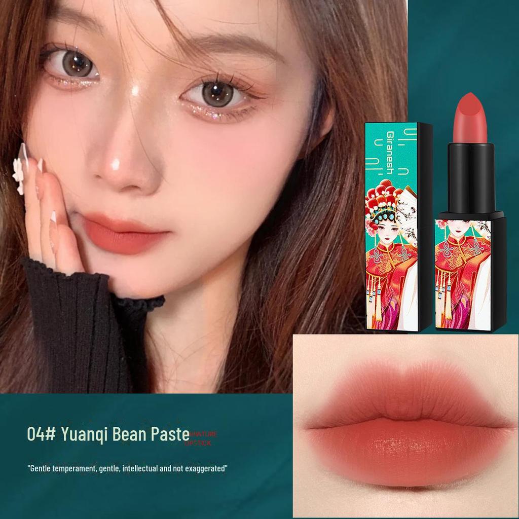 Ruj mat hidratant și rezistent la apă în stil chinezesc - Glazură pentru buze catifea