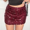Shiguang Fashion Sequined Hip-Hugging Low-Waist Short Skirt for Women - European & American Nightclub Style
