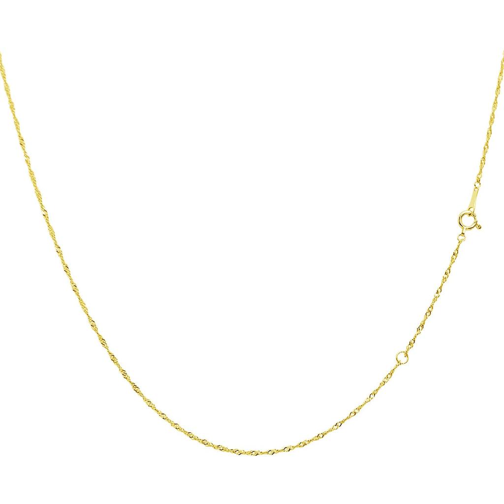 Lala Christie Necklace 18K Wire Diameter Width Approximately Length Chain, Screw, Gold, 0.21mm, 1.3mm, 40cm, Lc97-0043-yg-021-40