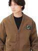 Sweat Cardigan with Military Emblem Dark F-Style U.S. Patch, Brown, F-SD021213 [Used]