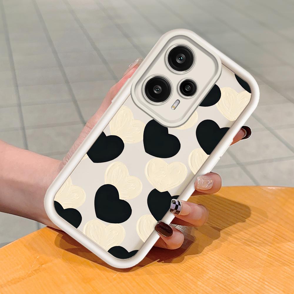 Soft Silicone Square Ladder Printing Pattern Phone Casing Full Cover Camera Shockproof Protection Rubber Case for Xiaomi Redmi
