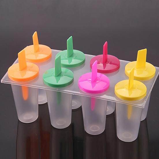 DIY Popsicle Mold Anti-deformed Reusable 8 Cavity Design Ice-lolly Maker Kitchen Tools