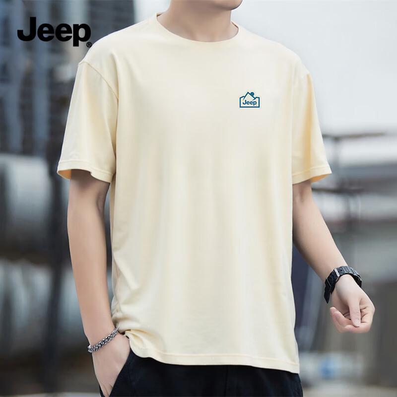JEEP Men s Summer Anti-bacterial Breathable Short-Sleeve T-shirt 2XL