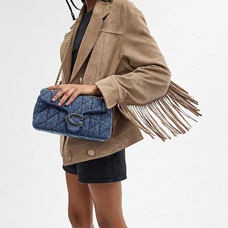 COACH Tabby Fabric Crossbody Bag, Shoulder Bag Medium Women's Indigo CR704-B4IN