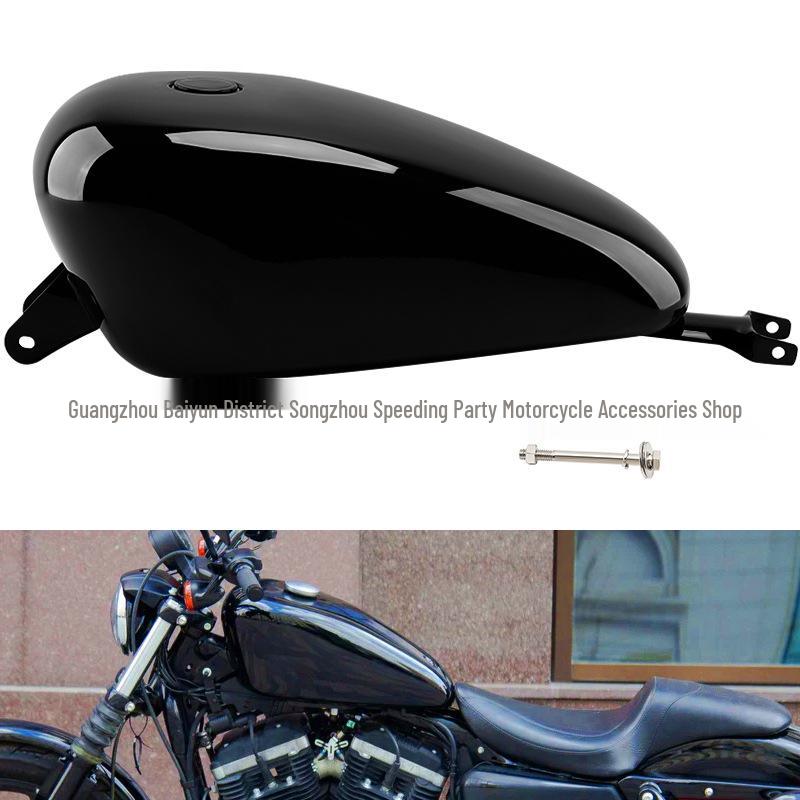 Retro Black 14.4L Increased Capacity Fuel Tank for Harley 883N, 72, 1200, and x48 Models Black