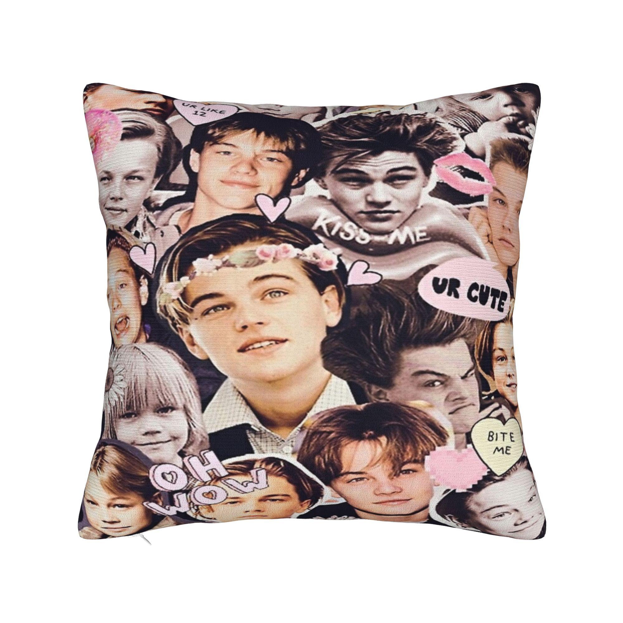 

Trendy Home Leo Leonardo DiCaprio Photos Decorations Pillowcase Accessories Pillow Covers Zipper Multi Size 12x12in 30X30cm