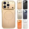 Glass Magnetic Case for IPhone 16 Pro/Pro Max Phone Protective Case for Magsafe Shockproof Cover with Frosted Anti-Scratch Back