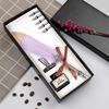 European Retro Feather Calligraphy Set: Oblique Nib Dip Pen with Holder and Ink Engraving