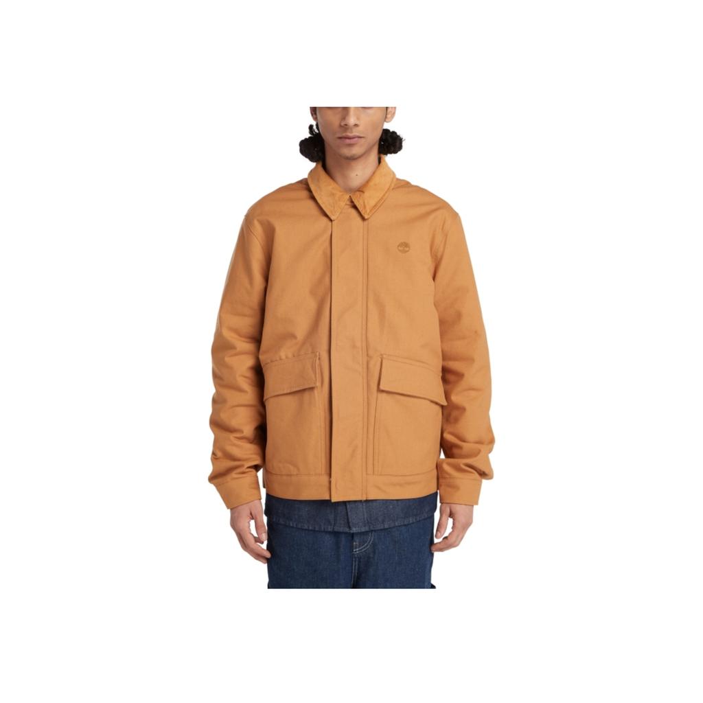 Timberland Solid Color Multi-Pocket Casual Warm Cotton Jacket Men Jacket Wheat A2A48-P47