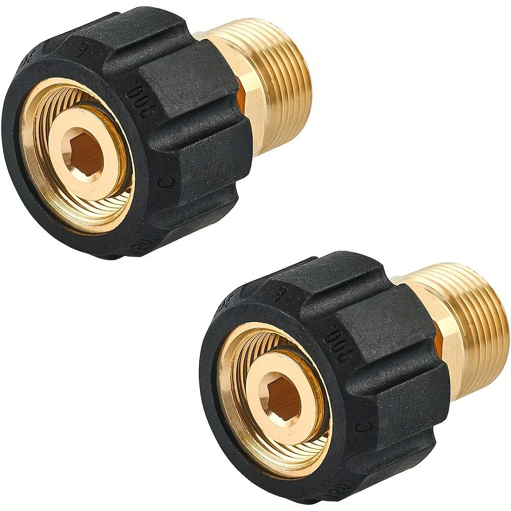 Efficient Brass Pressure Washer Hose Coupling - M22 Male14mm To Female15mm Screw Nipple 4500PSI