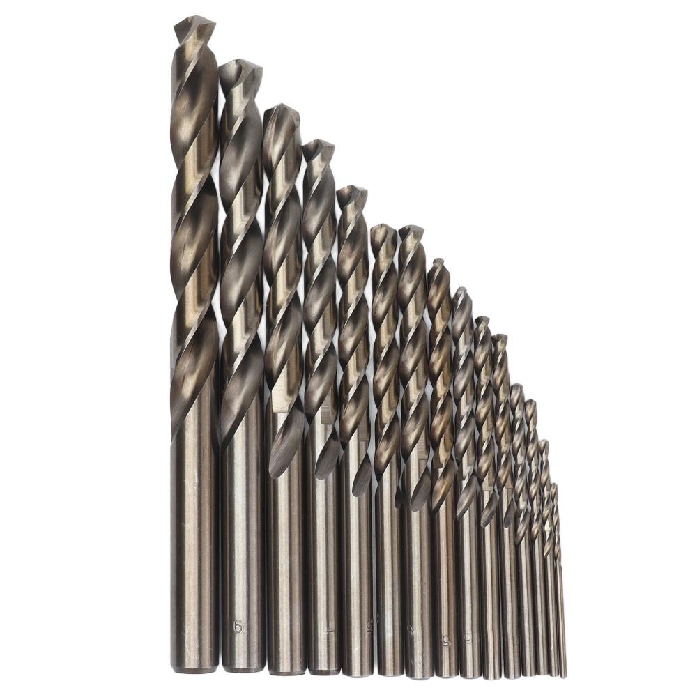 15Pcs 1.5-10mm Size Range Cobalt Drill Bit Set