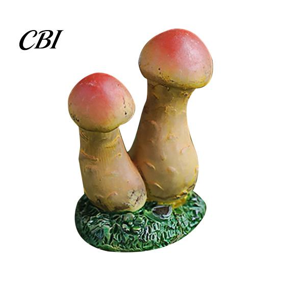 Statue Mini Resin Mushroom Figurine, Miniature Fairy Wild Garden Accessories, Little Ornament Fake for Micro Landscape Plant Pots Bonsai Decor