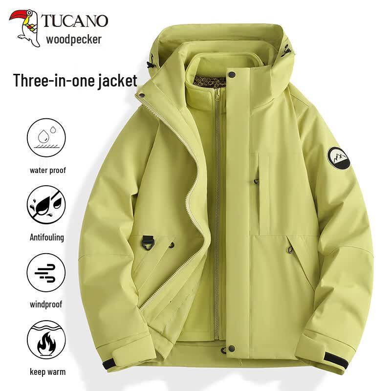 TUCANO Unisex 3-in-1 Detachable Fleece Windbreaker