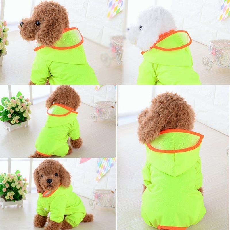 Pet Raincoat Dog Raincoat Puppy Hooded Waterproof Clothes