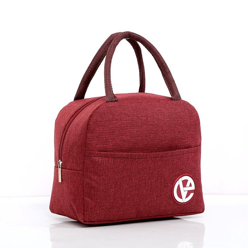 1pcs Zipper Thermal Lunch Dinner Bag Canvas Handbag Picnic Cooler Bag Breakfast Box School Children Lunch Storage Tote Food Bags