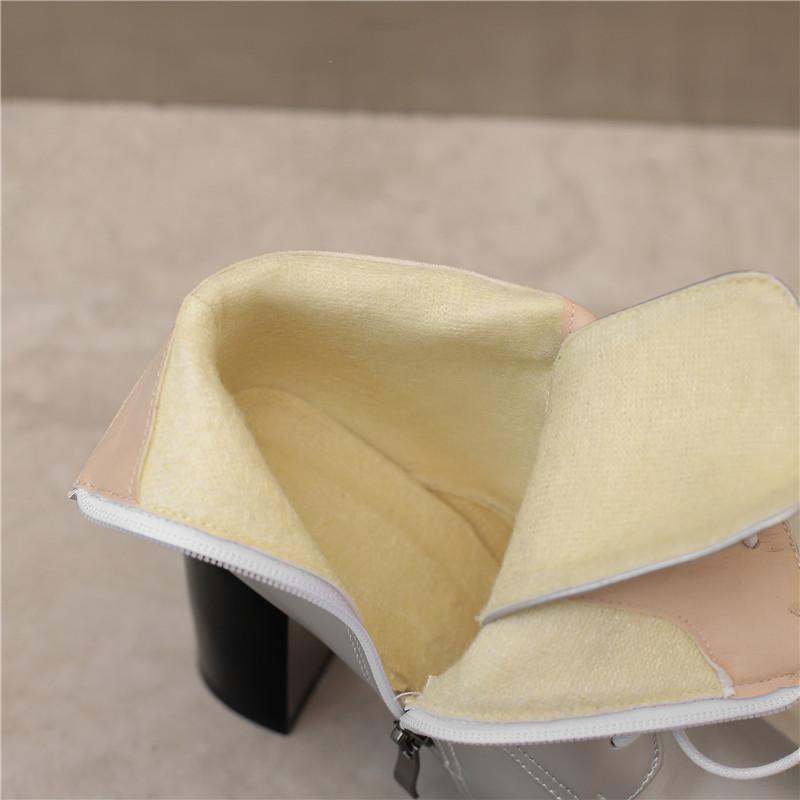 Women's high-heeled short boots autumn and winter new simple and comfortable thick-heeled large-size short boots