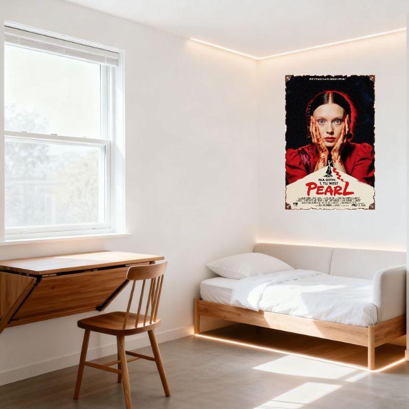 Pearl The Xtraddinary Origin Story Metal Tin Sign Vintage Horror Movie Poster Art for Home Bar Cafe Man Cave Decor