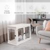 PawHut Indoor Dog Crate In MDF E1, Furniture with 3 Lockable Doors, Up To 30 Kg, 81L X 58W X 66H Cm, Black and White