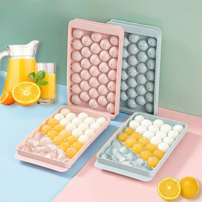 

Economic Ice Boll Hockey PP Mold Frozen Whiskey Ball Popsicle Ice Cube Tray Box Lollipop Making Gifts Kitchen Tools Accessories розовый