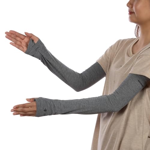 Foxfire 5520243 SC Ergo Arm Covers, Gray, Size S, Insect Repellent, Sweat-Wicking, Quick-Drying, UV Protection
