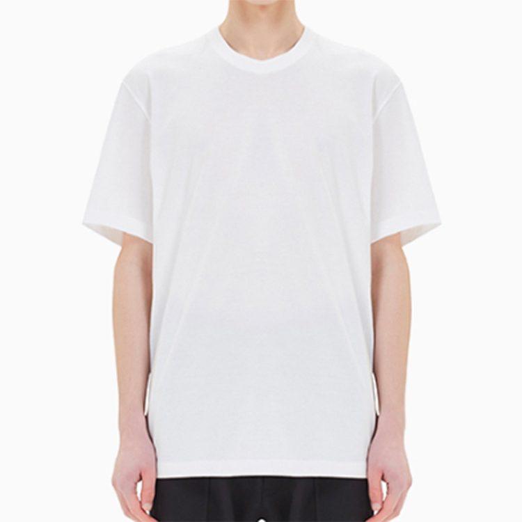 Y 3 T Shirts Men's White Crew Neck Moderate Straight Fit FN3349