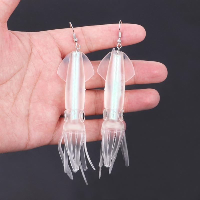 Simulation Squid Dangle Earrings Fashion Squid Earrings Simple Earrings Ear Jewelry Drop Earring ABS Texture