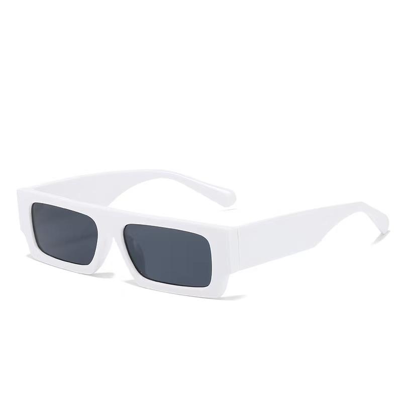Male Sun Eyewear Retro Square Sunglasses Retro Small Rectangle Female Sun Eyewear Luxury Eyeglasses Black White Eyewear