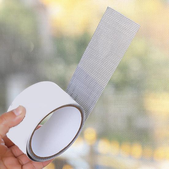 2 Rolls Window Screen Repair Tape 5cm Width Self-Adhesive Window Screen Repair Patch for Mosquito Nets Tents Weatherproof Anti-Insect Fly Mesh Broken